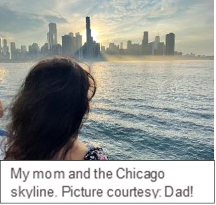 Chicago Skyline and my mom